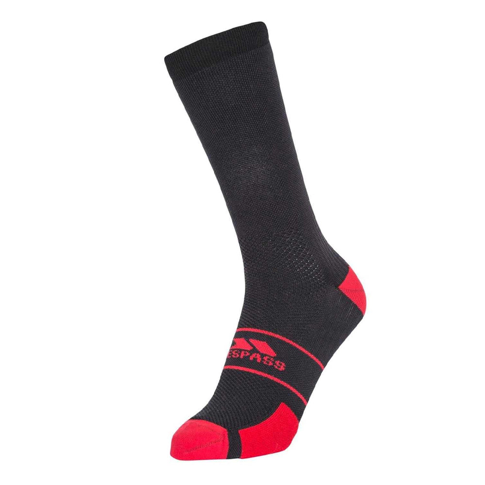 Black - Side - Trespass Womens-Ladies Frame Cycling Liner Socks
