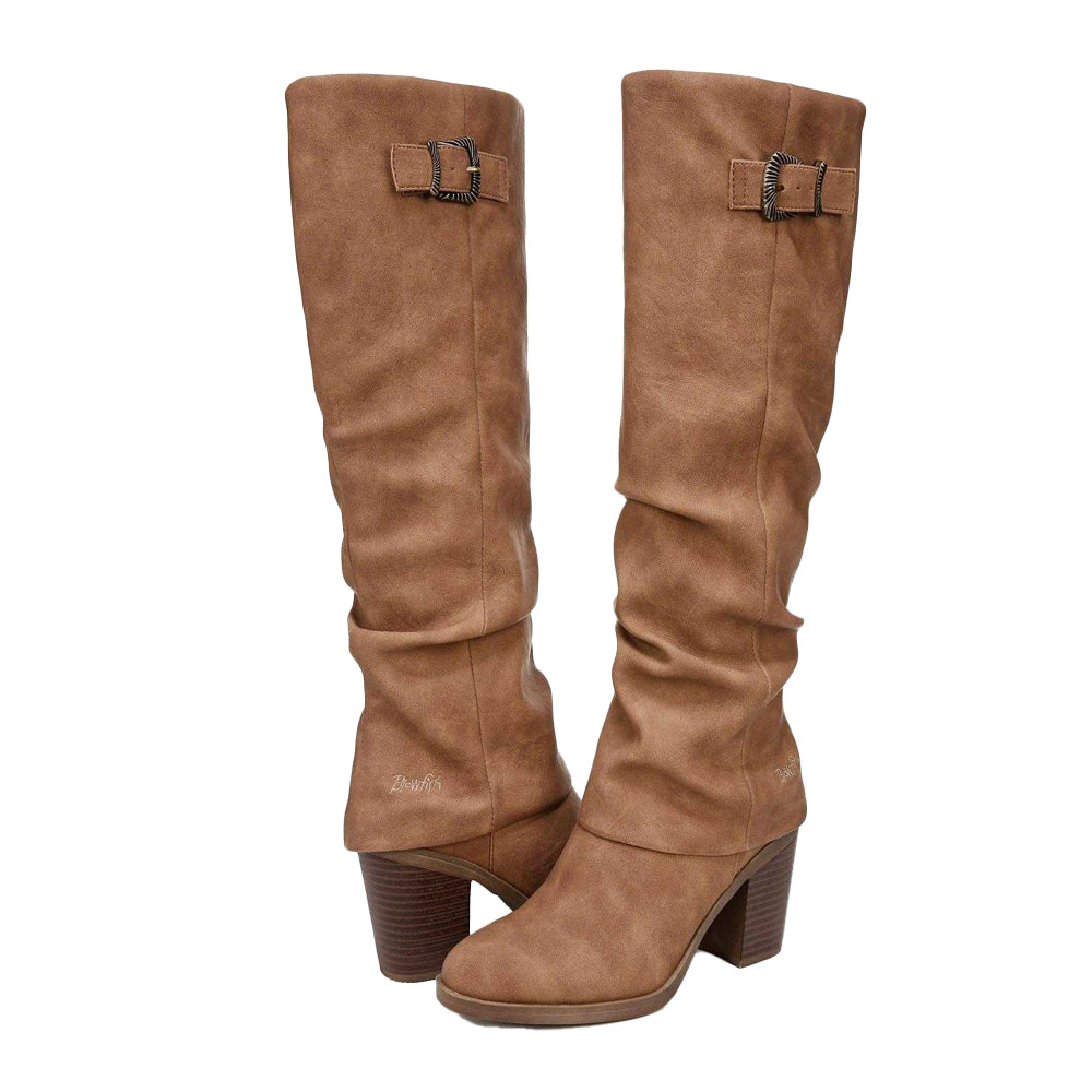 Tan - Close up - Blowfish Malibu Womens-Ladies Carefree Knee-High Boots