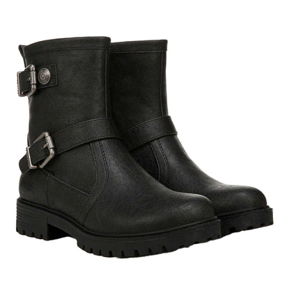 Black - Close up - Blowfish Malibu Womens-Ladies Raydon Biker Boots