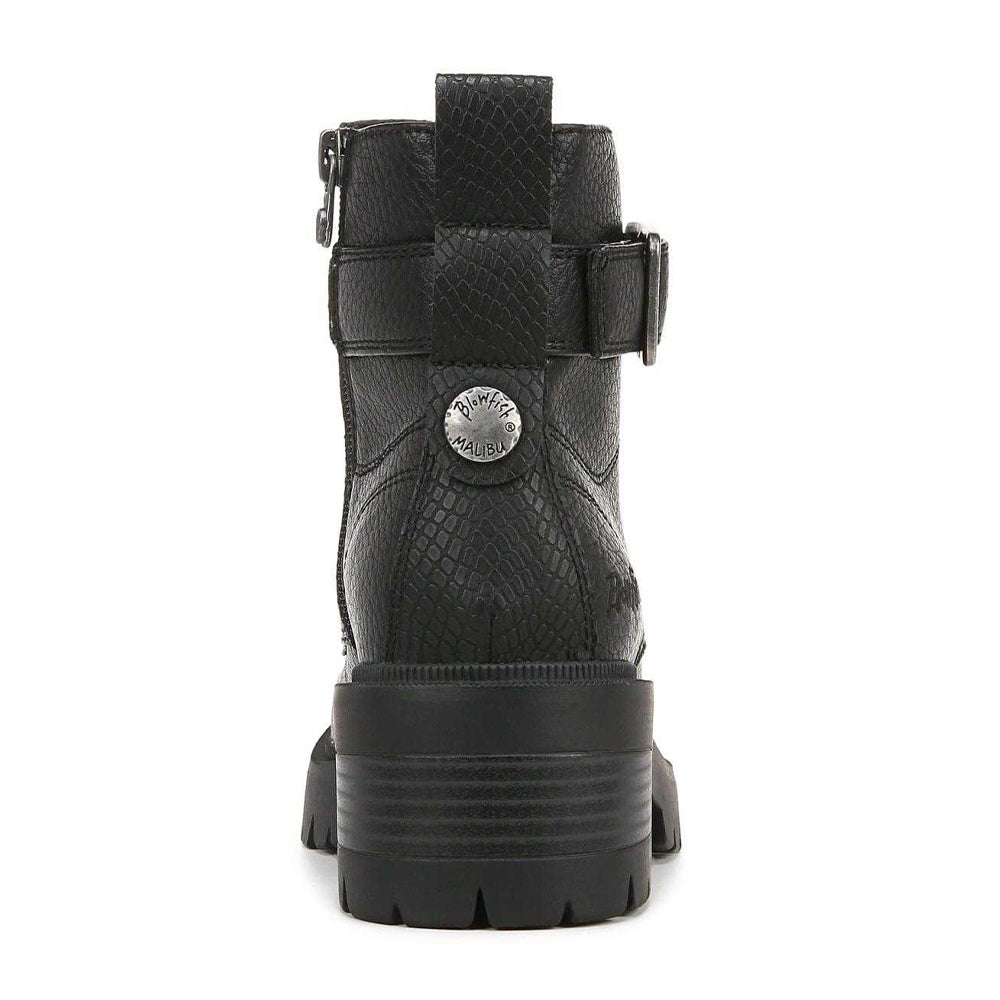 Black - Back - Blowfish Malibu Womens-Ladies Jagger Lace Up Ankle Boots