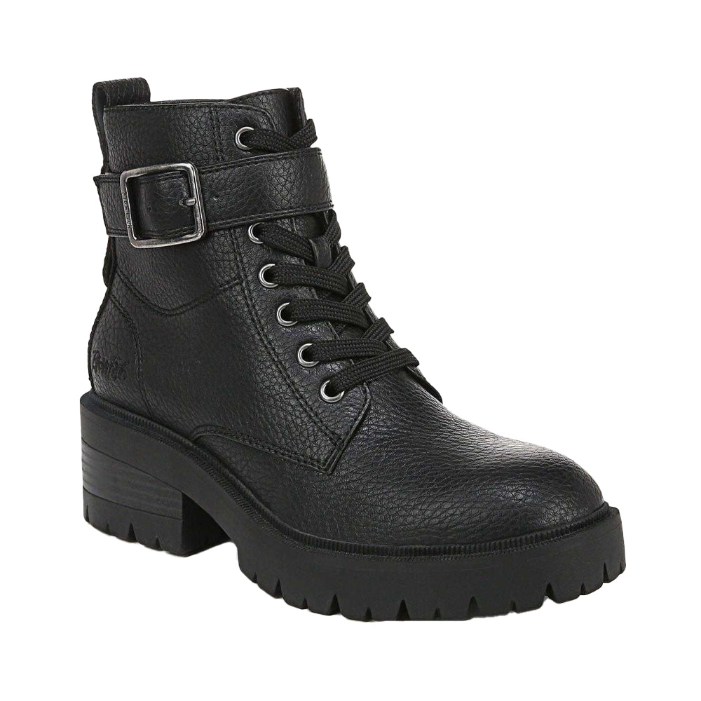 Black - Pack Shot - Blowfish Malibu Womens-Ladies Jagger Lace Up Ankle Boots