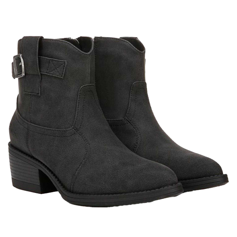 Black - Close up - Blowfish Malibu Womens-Ladies Western Relaxed Fit Ankle Boots