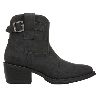 Black - Side - Blowfish Malibu Womens-Ladies Western Relaxed Fit Ankle Boots