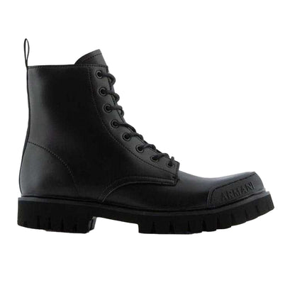 Black - Side - Armani Exchange Mens Boots