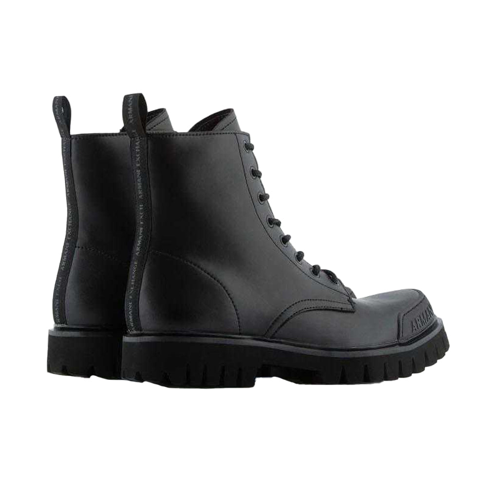 Black - Back - Armani Exchange Mens Boots
