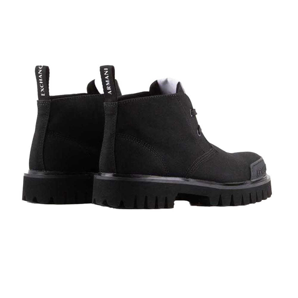 Black - Back - Armani Exchange Mens Boots