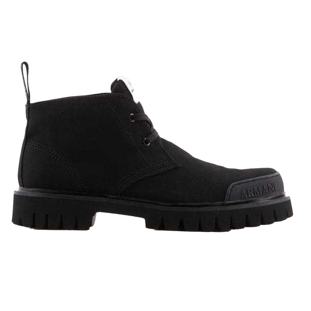 Black - Side - Armani Exchange Mens Boots