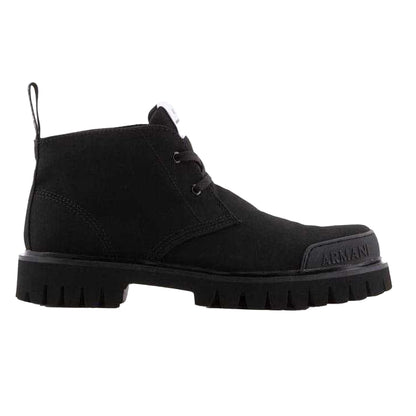 Black - Side - Armani Exchange Mens Boots
