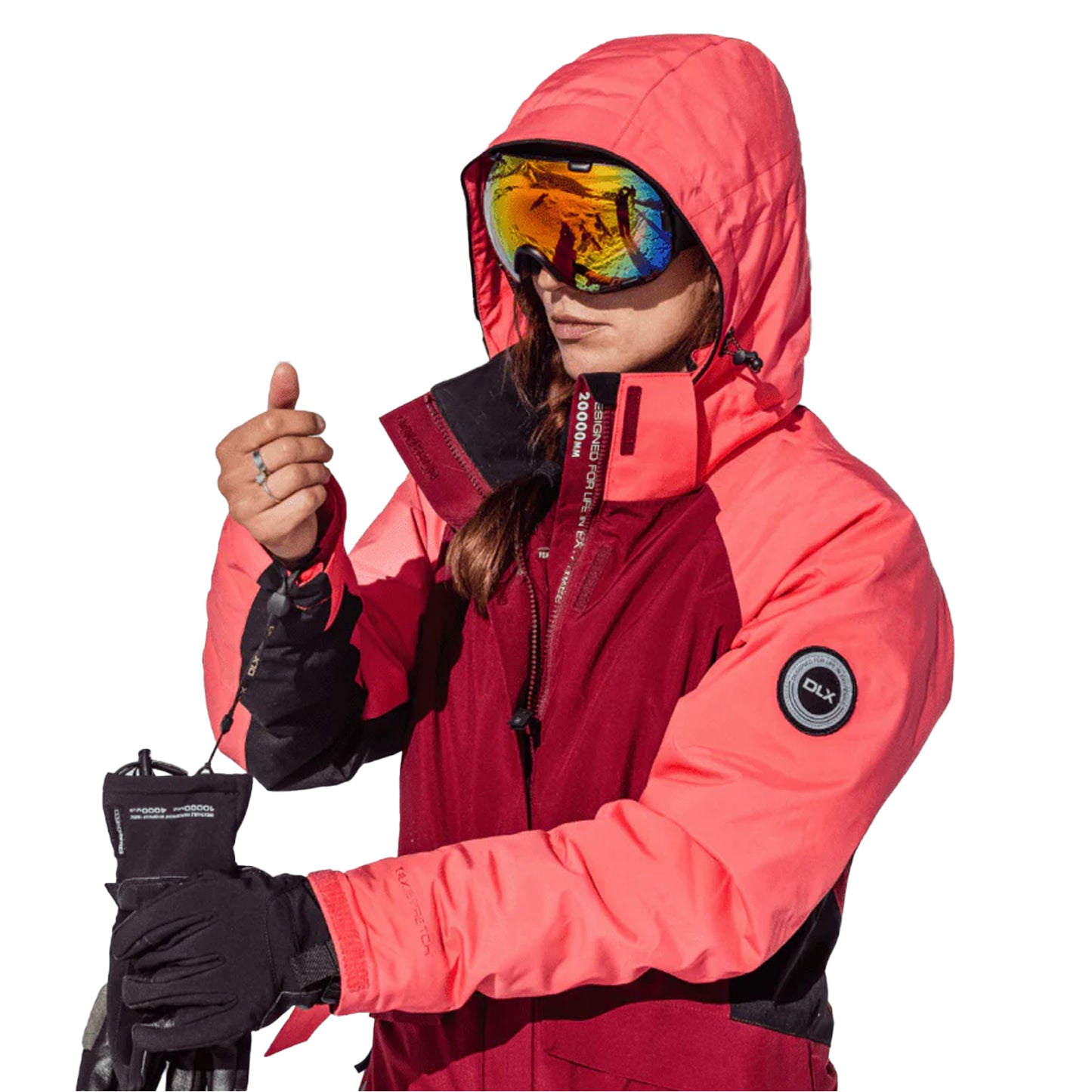 Red - Side - Trespass Womens-Ladies Ursula DLX Ski Jacket