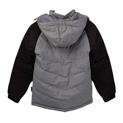 Grey-Black - Back - Trespass Childrens-Kids Sidespin Padded Jacket