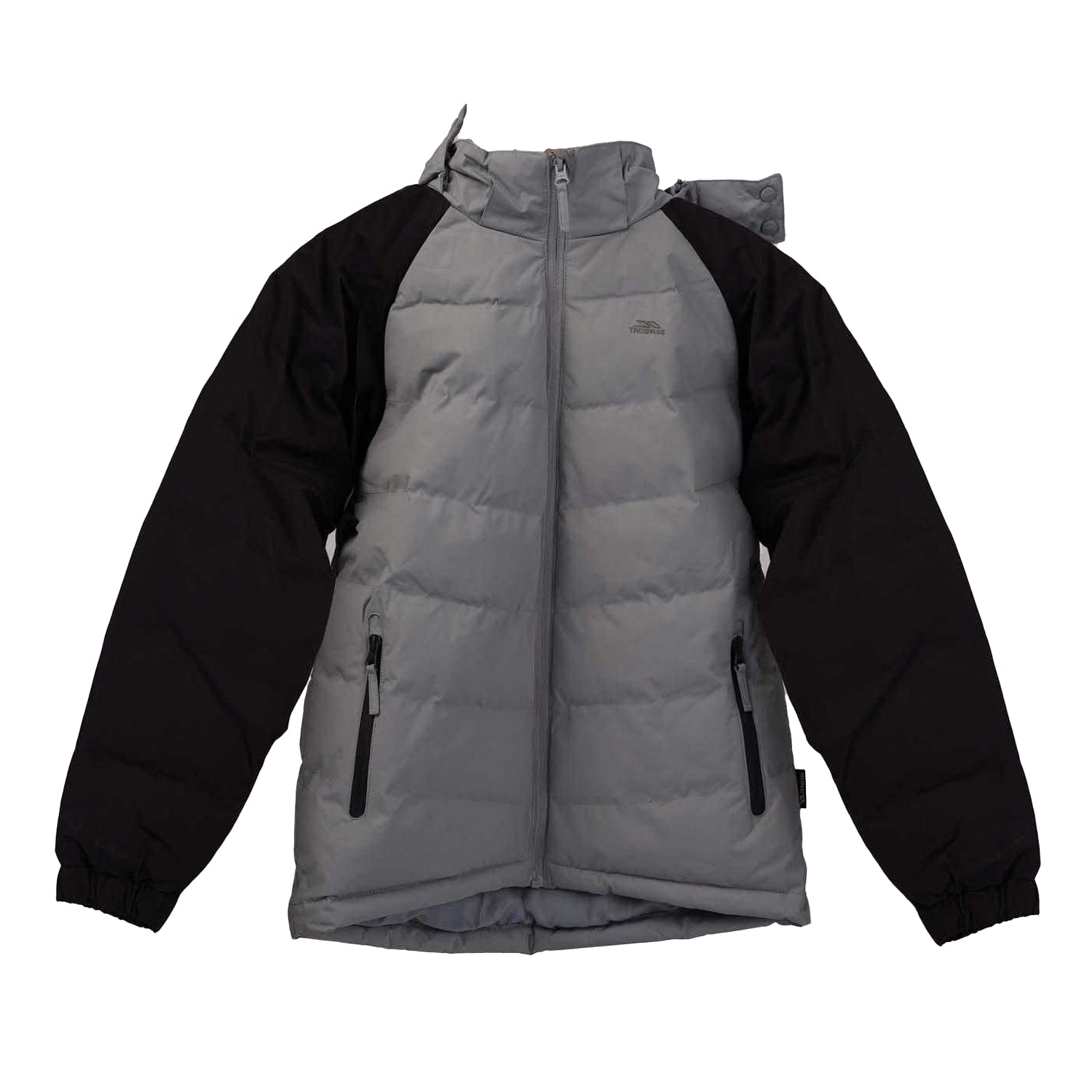Grey-Black - Front - Trespass Childrens-Kids Sidespin Padded Jacket