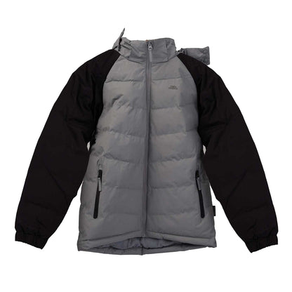 Grey-Black - Front - Trespass Childrens-Kids Sidespin Padded Jacket