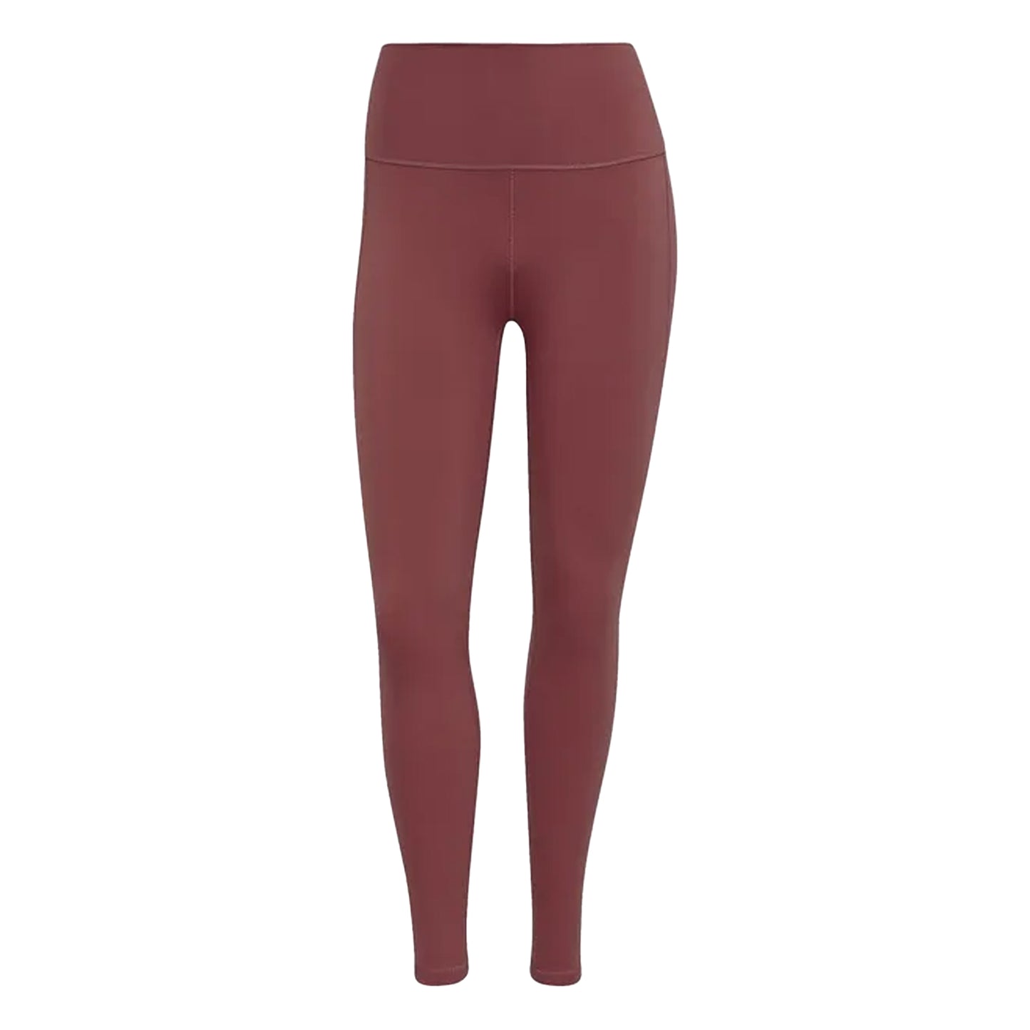 Red - Front - Adidas Womens-Ladies Yoga 7-8 Leggings