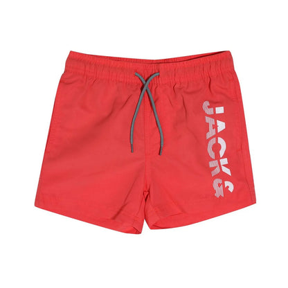 Coral - Front - Jack And Jones Boys Aruba Swim Shorts