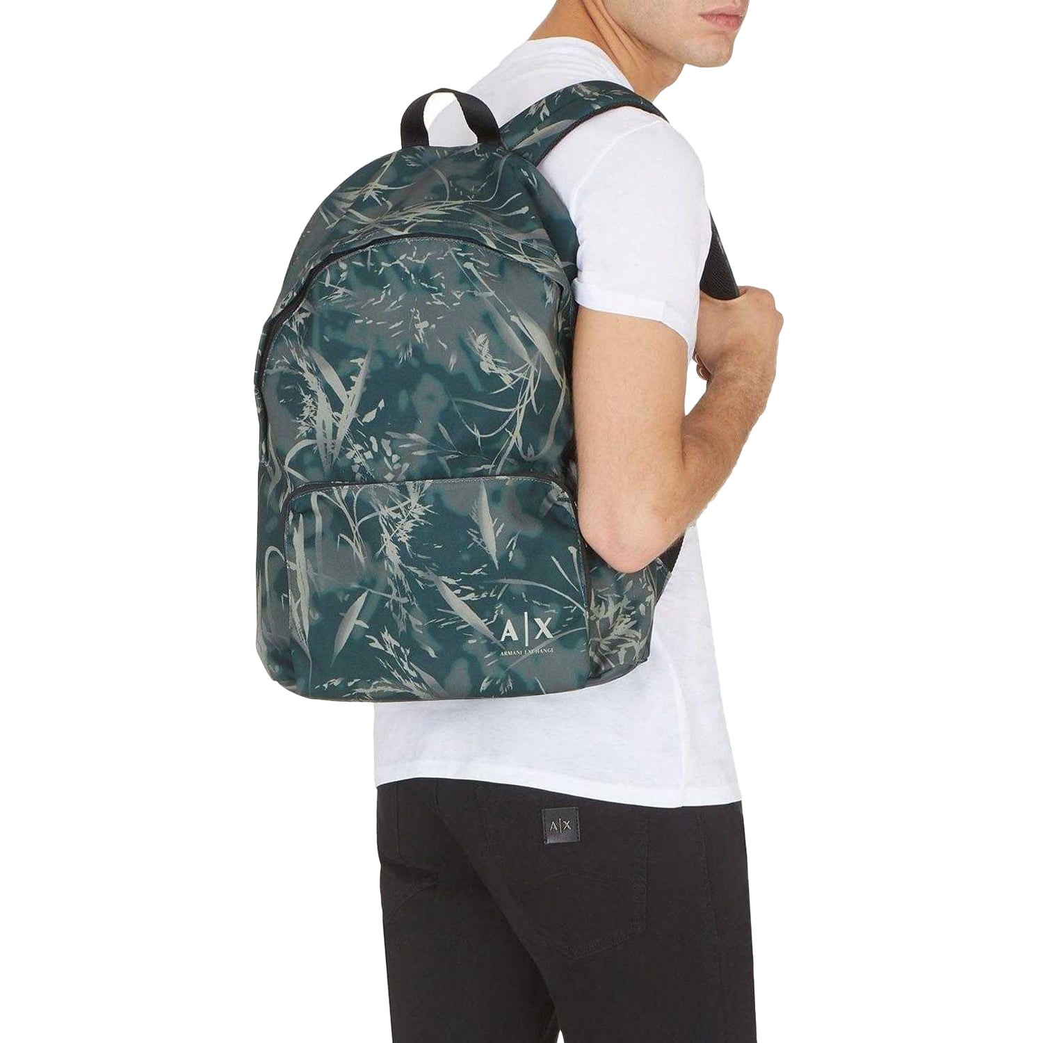 Green - Lifestyle - Armani Exchange Leaves Backpack
