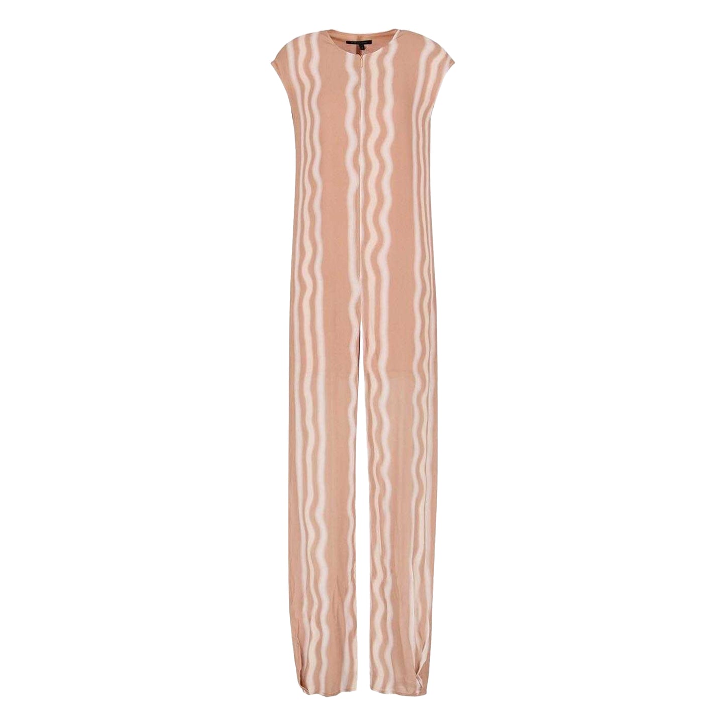 Cream - Front - Armani Exchange Womens-Ladies Contrast Striped Jumpsuit