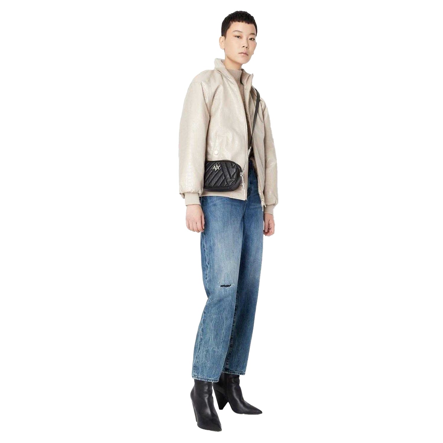 Beige - Lifestyle - Armani Exchange Womens-Ladies Bomber Jacket