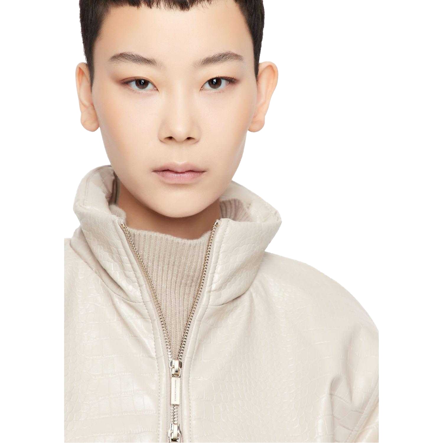 Beige - Pack Shot - Armani Exchange Womens-Ladies Bomber Jacket