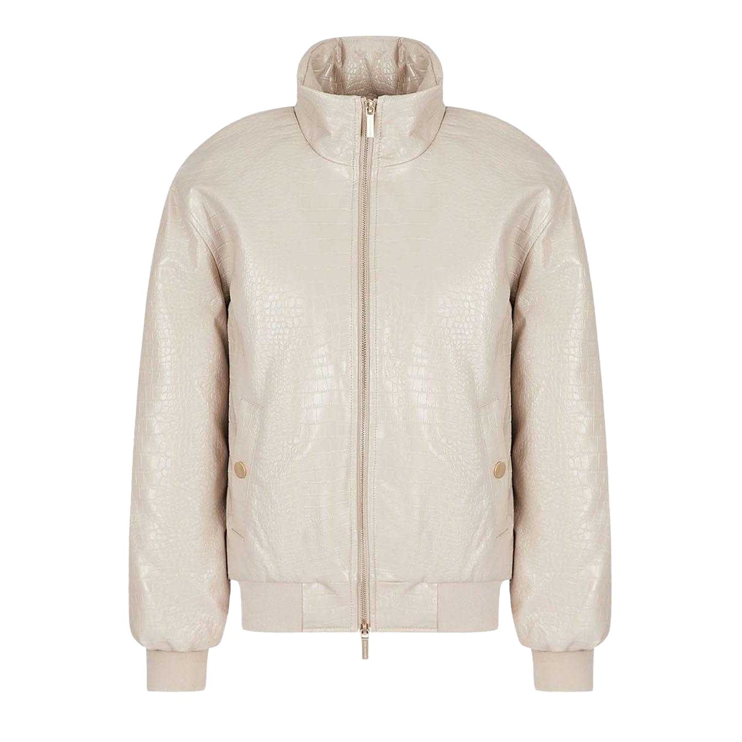 Beige - Front - Armani Exchange Womens-Ladies Bomber Jacket