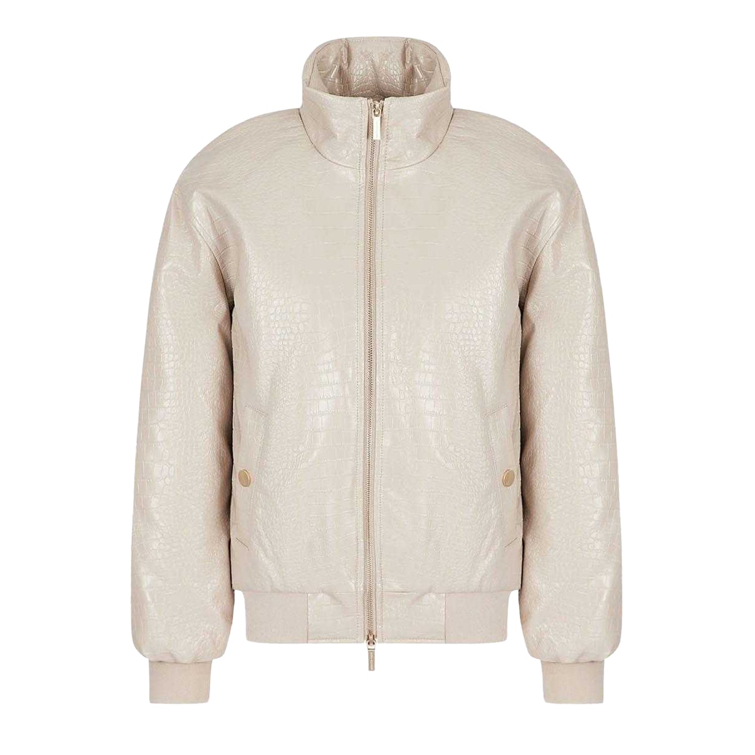 Beige - Front - Armani Exchange Womens-Ladies Bomber Jacket