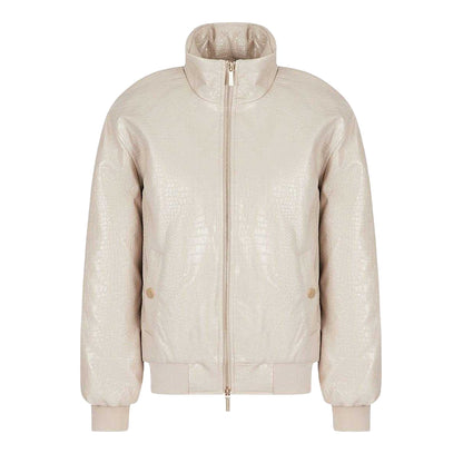 Beige - Front - Armani Exchange Womens-Ladies Bomber Jacket