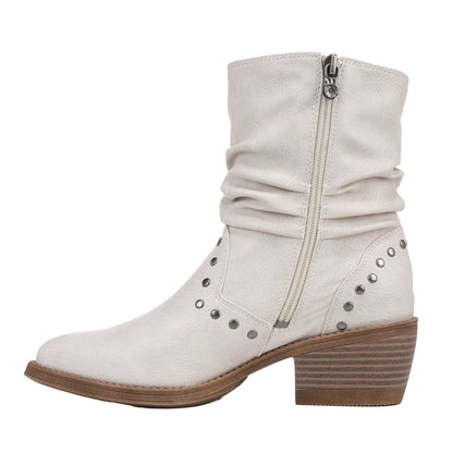 Off White - Side - Blowfish Malibu Womens-Ladies Rebel Western Slouch Boots