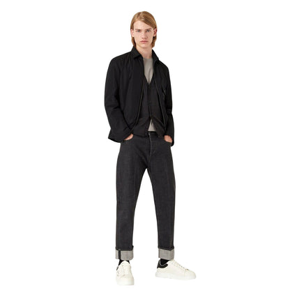 Grey - Close up - Emporio Armani Mens Cardigan