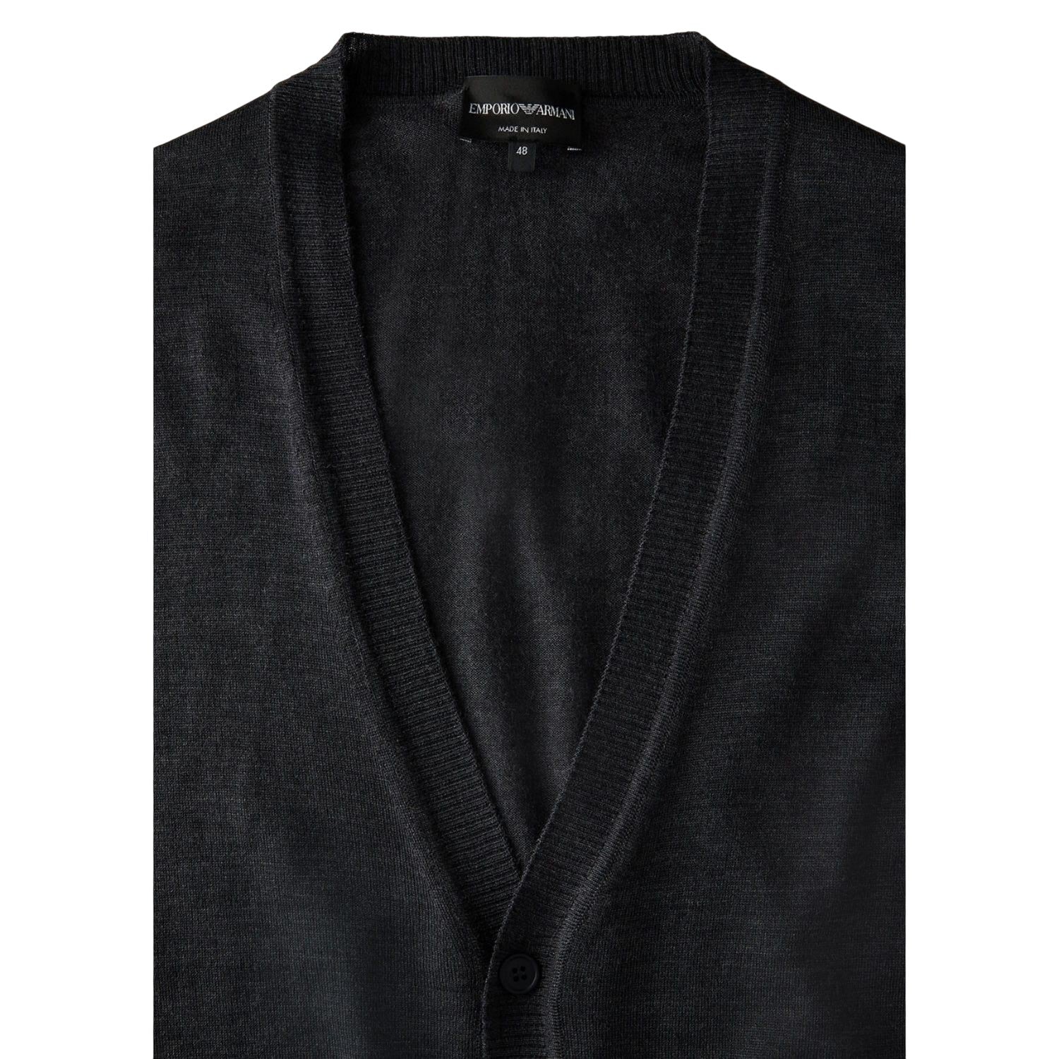 Grey - Side - Emporio Armani Mens Cardigan