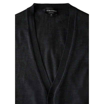 Grey - Side - Emporio Armani Mens Cardigan