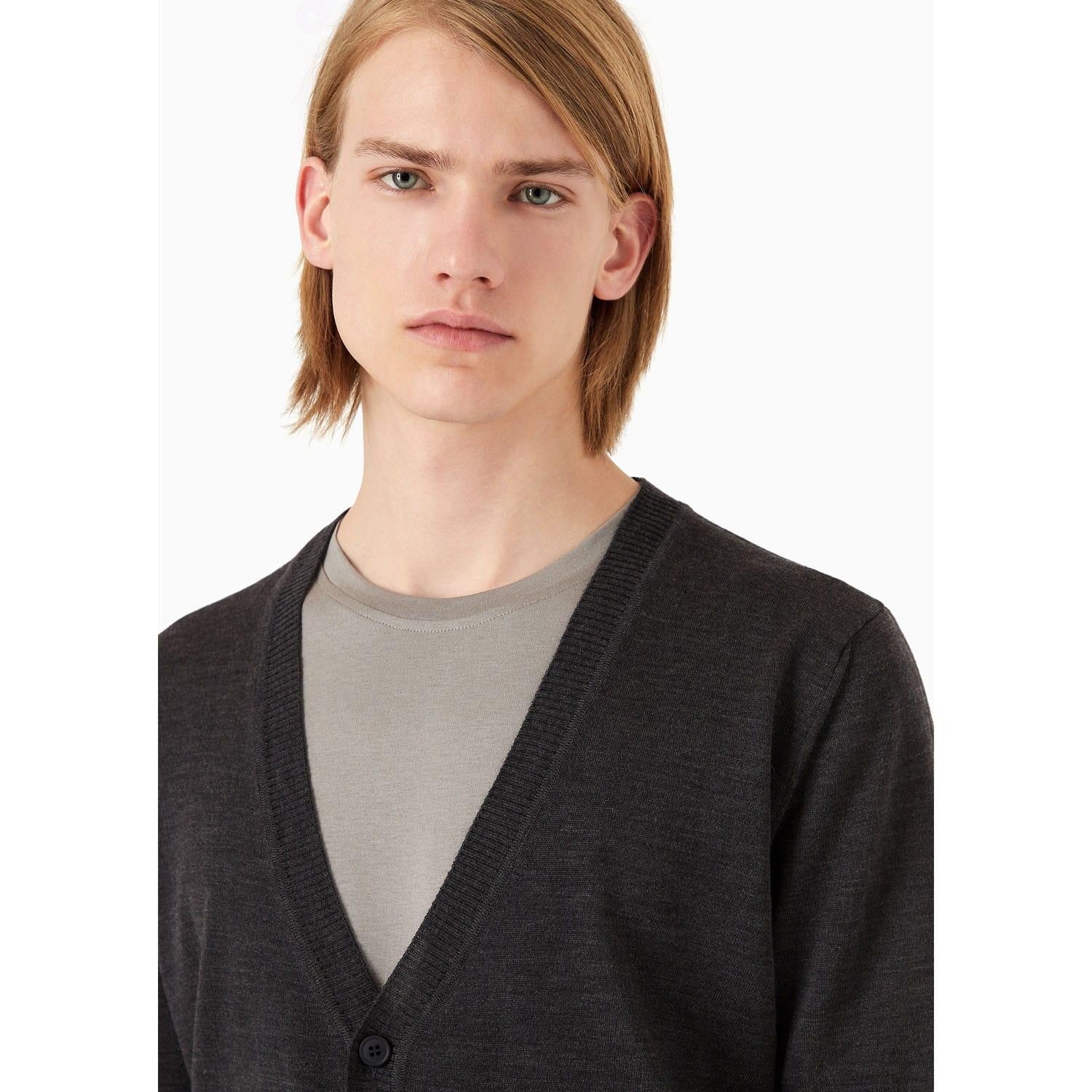 Grey - Lifestyle - Emporio Armani Mens Cardigan