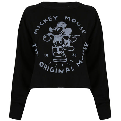 Black - Front - Disney Womens-Ladies The Original Mickey Mouse Sweatshirt