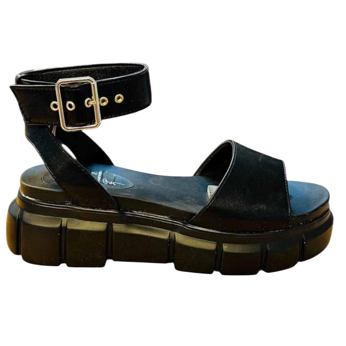 Black - Front - Where´s That From Womens-Ladies Chunky Buckle Sandals