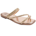 Gold - Front - Where´s That From Womens-Ladies Diamante Strappy Flat Sandals