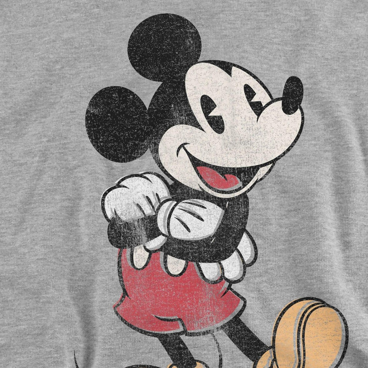 Grey - Side - Disney Womens-Ladies Mickey Mouse Crew Neck Sweatshirt