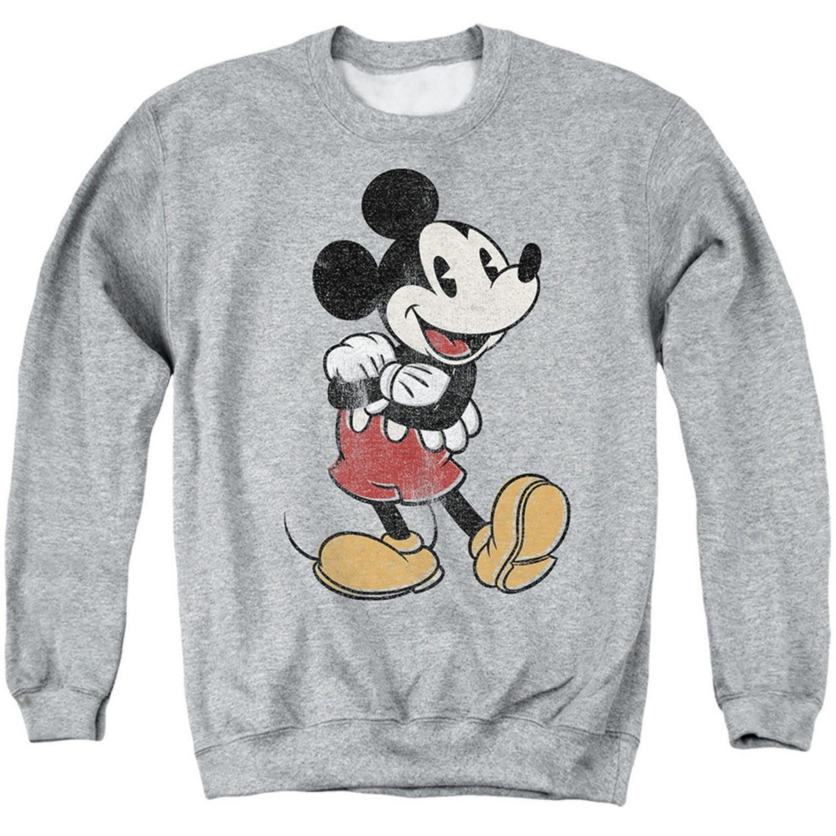 Grey - Front - Disney Womens-Ladies Mickey Mouse Crew Neck Sweatshirt