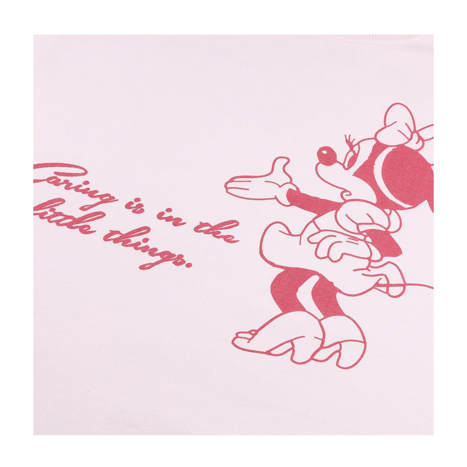 Pink - Lifestyle - Disney Womens-Ladies Caring Minnie Mouse Crew Neck Sweatshirt