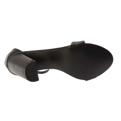 Black - Pack Shot - Where´s That From Womens-Ladies Barely There Strappy Block Heel Sandals