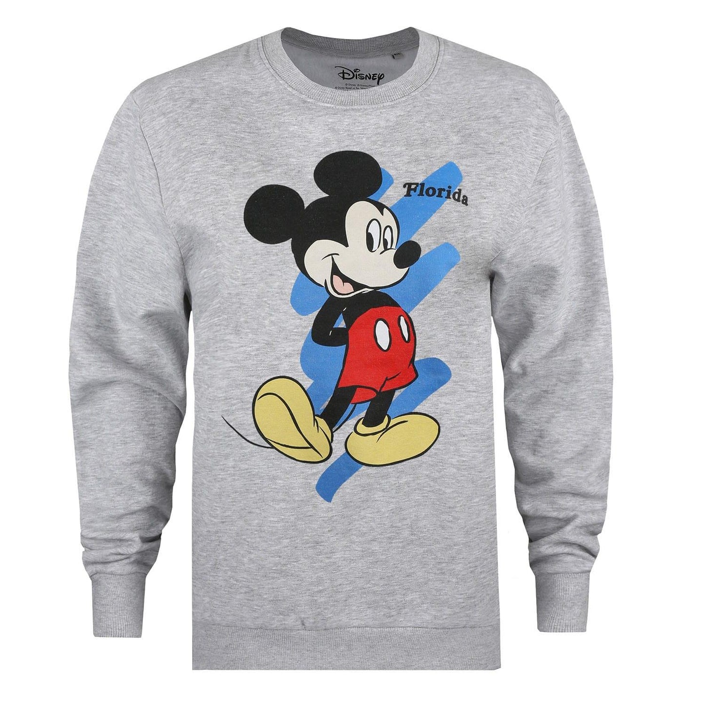 Grey - Front - Disney Womens-Ladies Mickey Mouse Crew Neck Sweatshirt