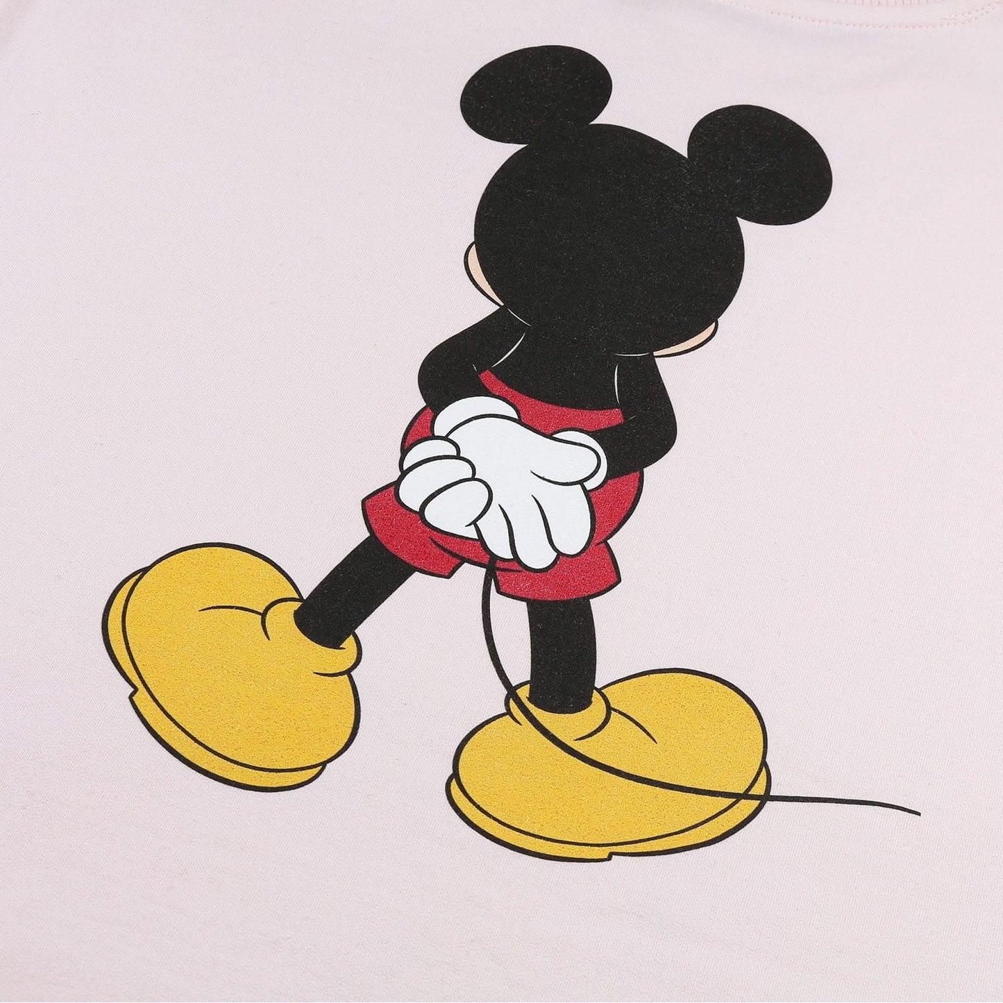 Pink - Side - Disney Womens-Ladies Boss Man Mickey Mouse Crew Neck Sweatshirt