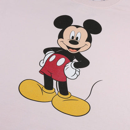 Pink - Lifestyle - Disney Womens-Ladies Boss Man Mickey Mouse Crew Neck Sweatshirt