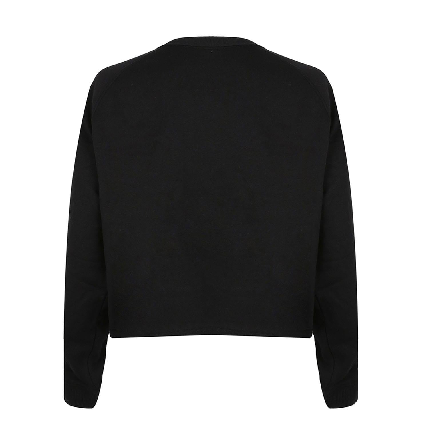 Black - Back - Disney Womens-Ladies Love Mickey Mouse Kiss Crew Neck Sweatshirt