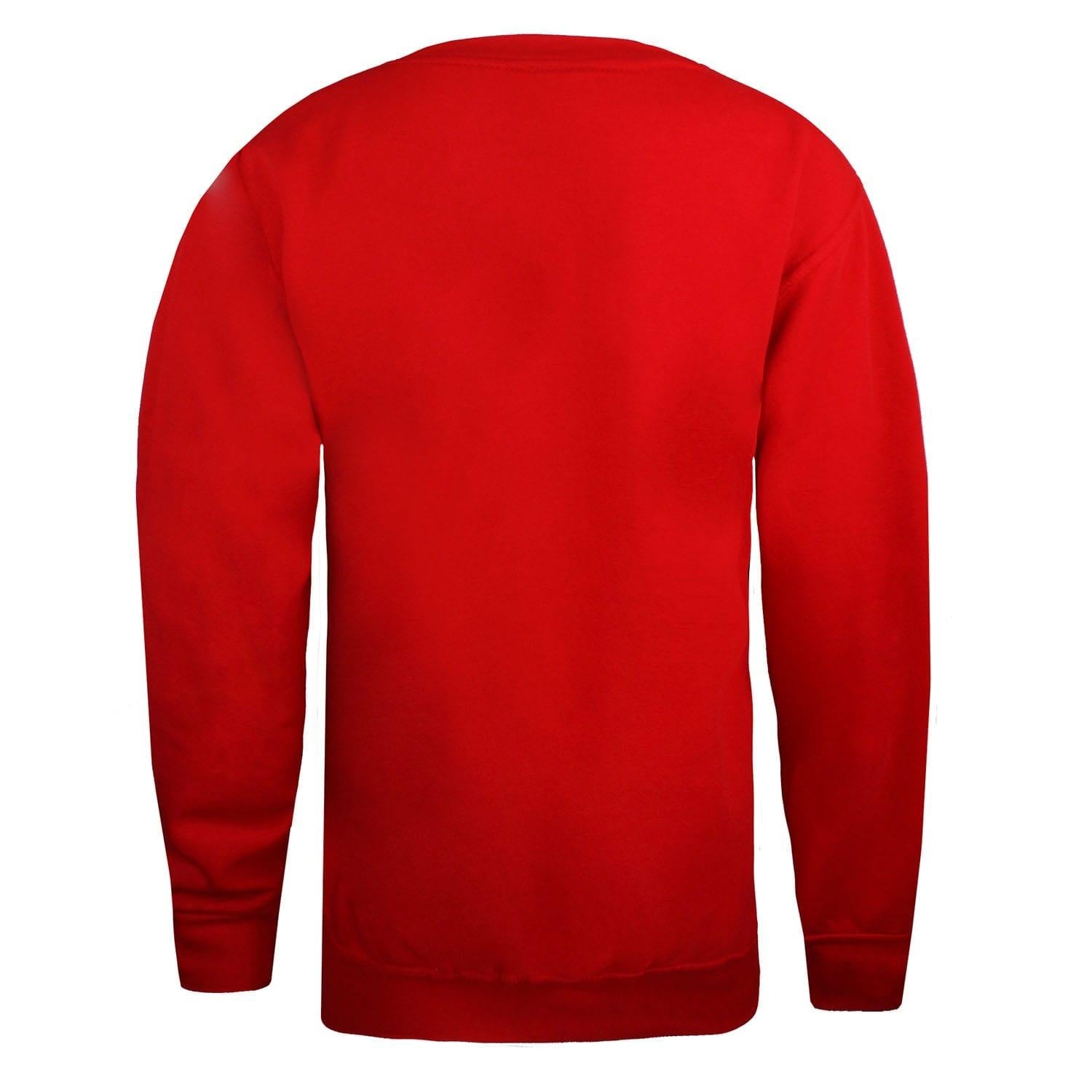 Red-Black - Back - Disney Womens-Ladies Mickey & Minnie Mouse Kiss Silhouette Crew Neck Sweatshirt