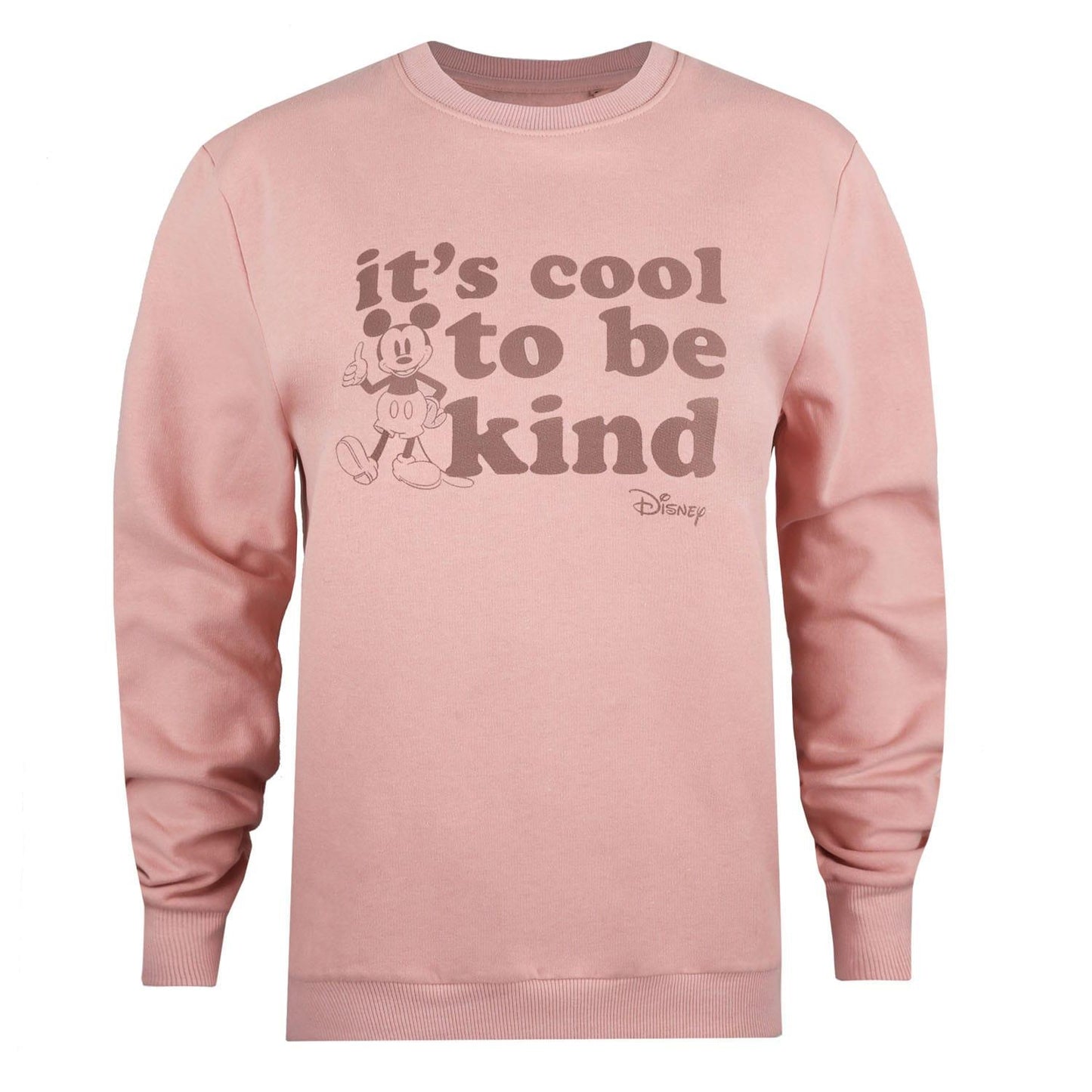 Pink - Front - Disney Womens-Ladies Kind Mickey Mouse Sweatshirt