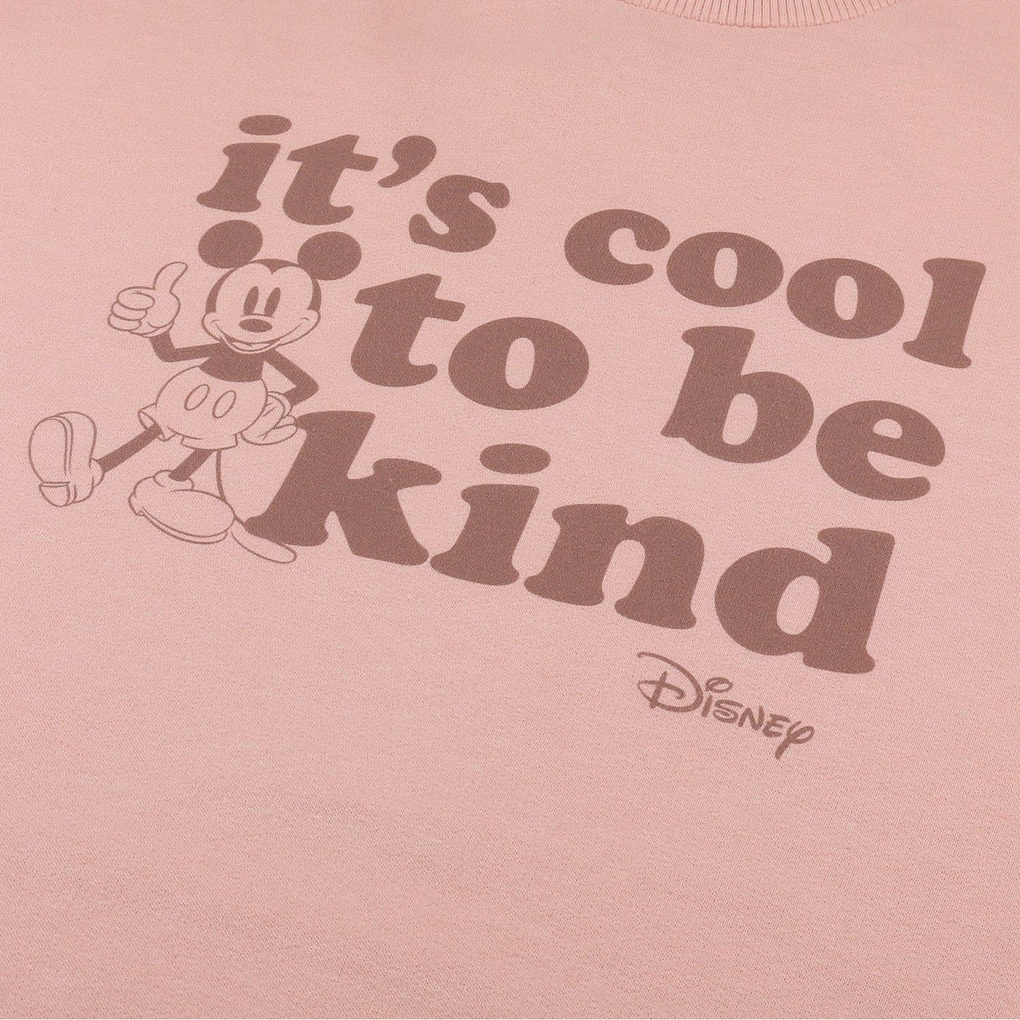 Pink - Side - Disney Womens-Ladies Kind Mickey Mouse Sweatshirt
