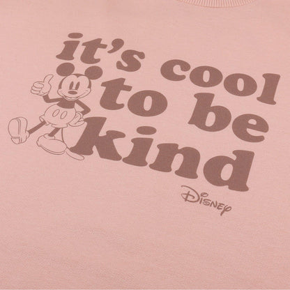Pink - Side - Disney Womens-Ladies Kind Mickey Mouse Sweatshirt