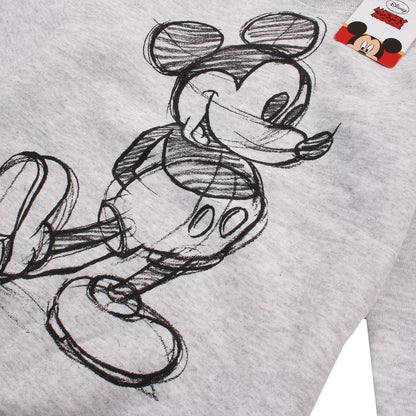 Grey - Back - Disney Childrens-Kids Mickey Mouse Crew Neck Sweatshirt