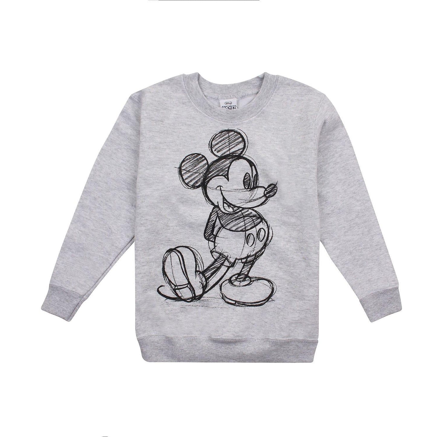 Grey - Front - Disney Childrens-Kids Mickey Mouse Crew Neck Sweatshirt