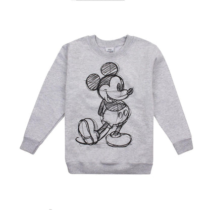 Grey - Front - Disney Childrens-Kids Mickey Mouse Crew Neck Sweatshirt
