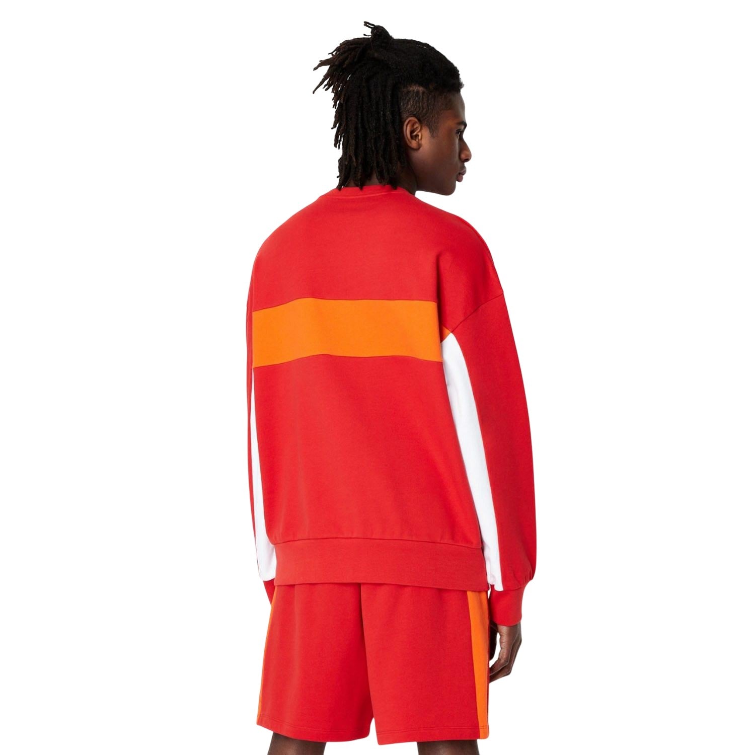 Red-White-Orange - Back - Armani Exchange Mens Crew Neck Sweatshirt