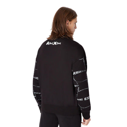 Black - Back - Armani Exchange Mens Crew Neck Sweatshirt